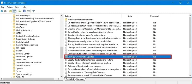 Configure Windows Automatic Update 