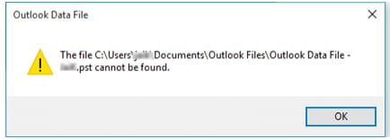 Outlook data file error 