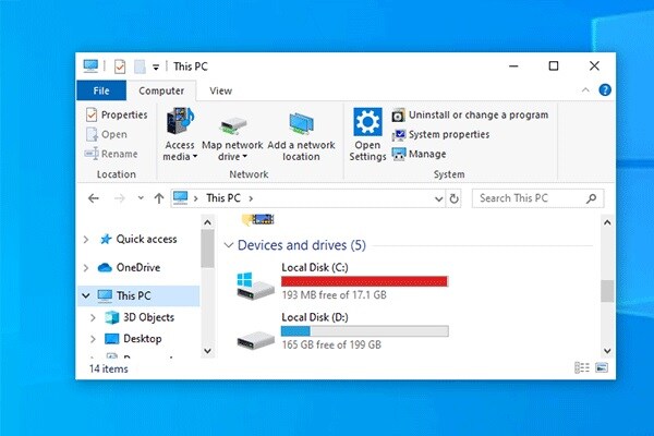 hdd partitions c and d drive
 