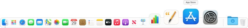 icono de la App Store en el panel de control de Mac