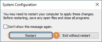 restart the computer