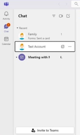 chat window for teams