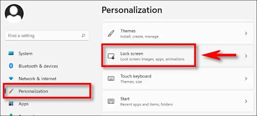 lock screen personalization