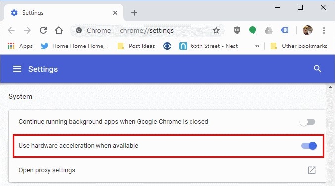 Chrome-Hardwarebeschleunigung deaktivieren