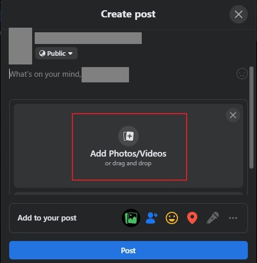 click on add video button