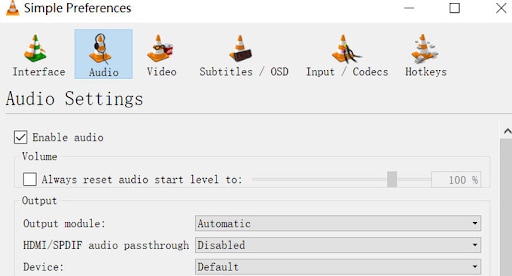 enable audio