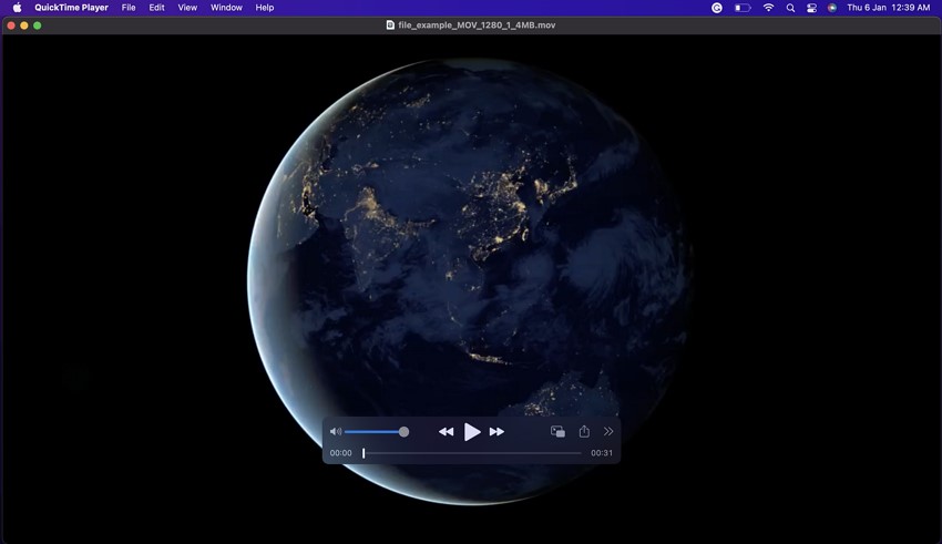 quicktime player interface