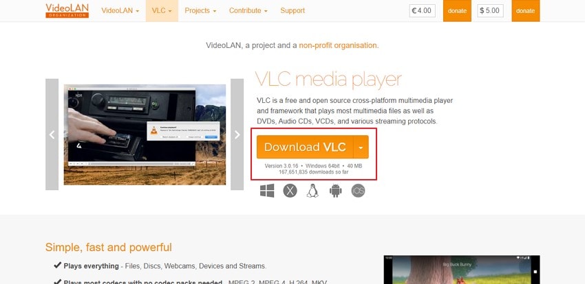 download vlc from website