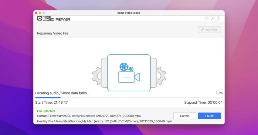 remo video repair mac