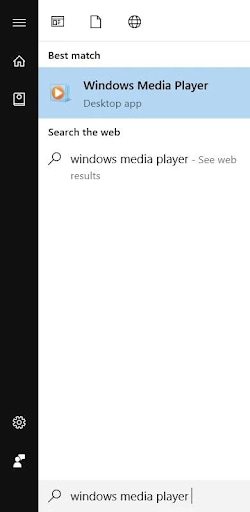 Откройте windows media player 