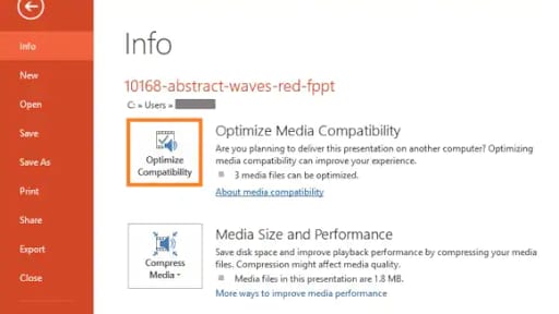 select optimize media compatibility