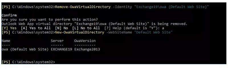 fix exchange http error 500 in eac through recreating virtual directories