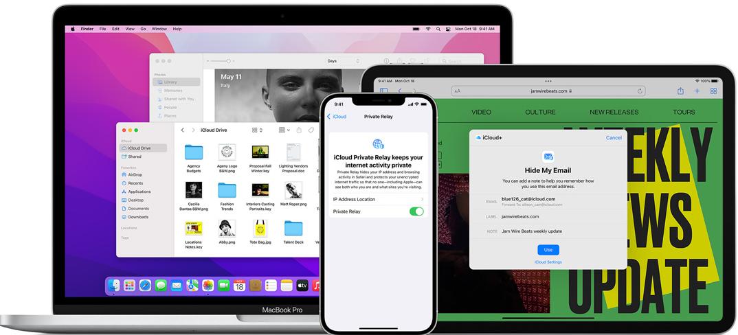 icloud في MacOS Monterey