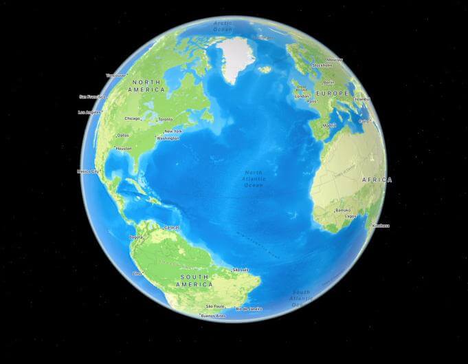 interactive globe of maps