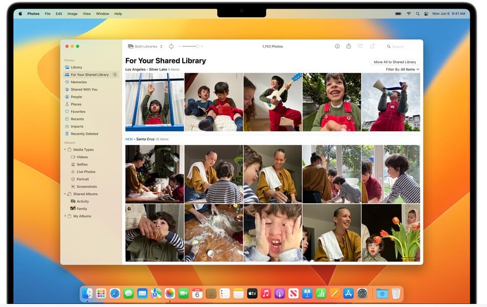 macos 13 icloud biblioteca de fotos compartida