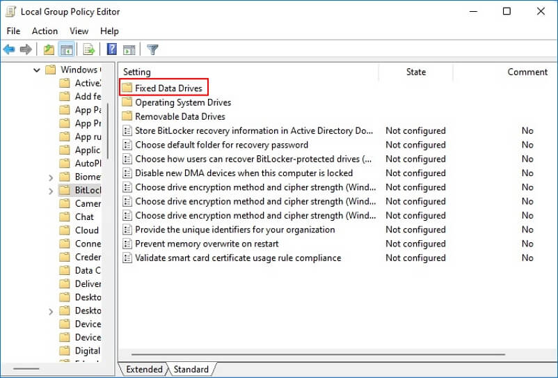 Bitlocker auf Windows 10 über die lokale Richtlinie deaktivieren 3