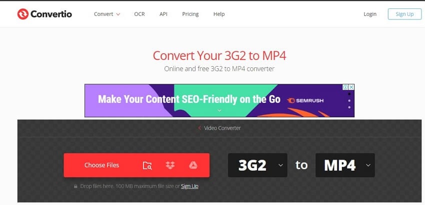 convertio online free 3g2 3gp to mp4 converter