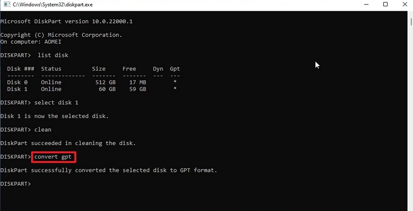 tye the convert command