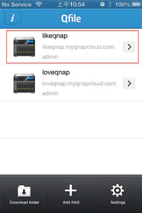 access qnap device on smartphone
