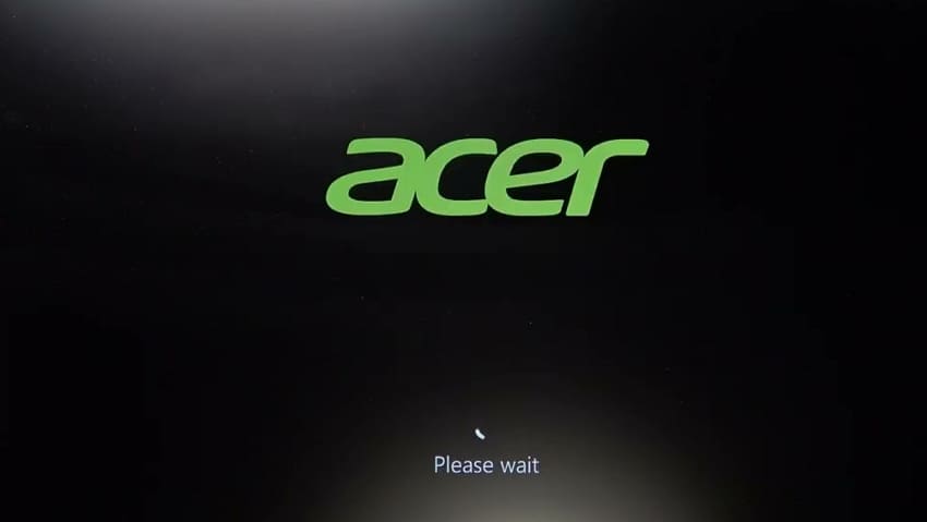 acer logo during startup before opening boot menu