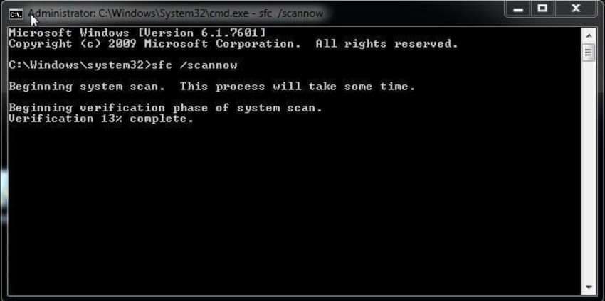 system file checker in the cmd