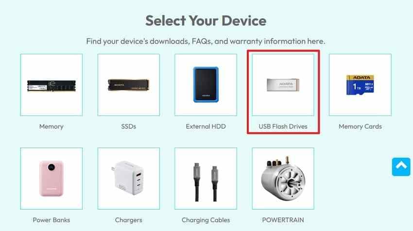 select usb flash drive category