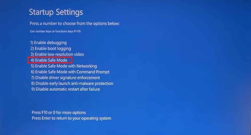 boot windows in safe mode