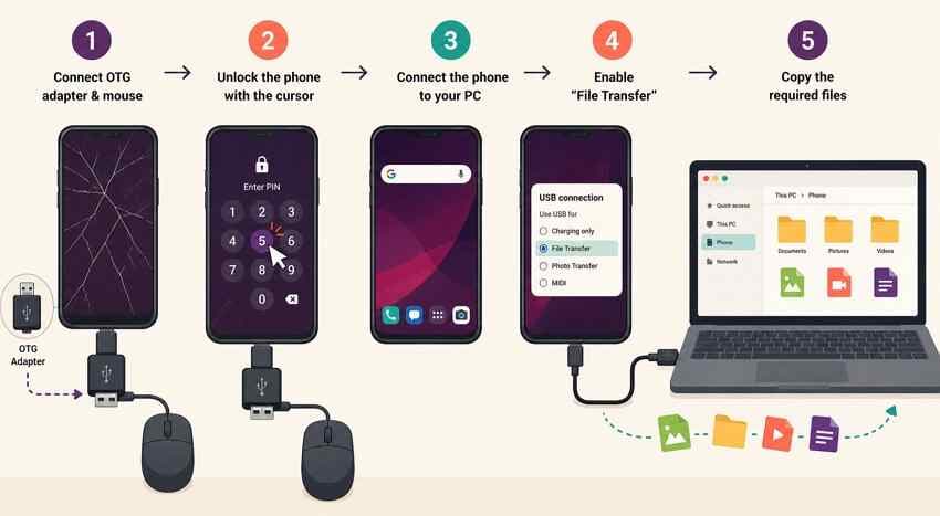 attach otg mouse android phone
