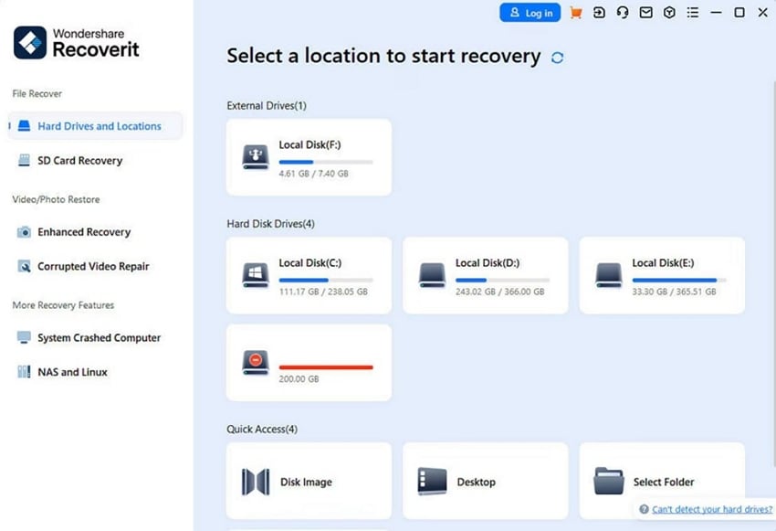 proceed with hard drives and locations 