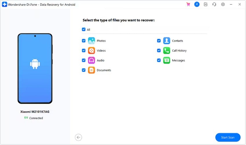 choose files to recover