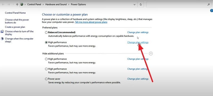 change the cpu settings