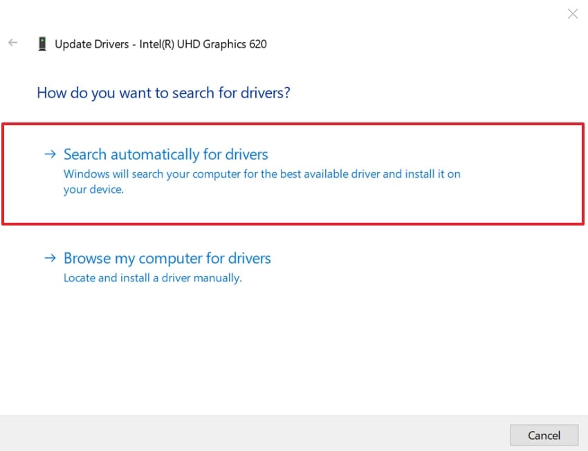 update graphics drivers