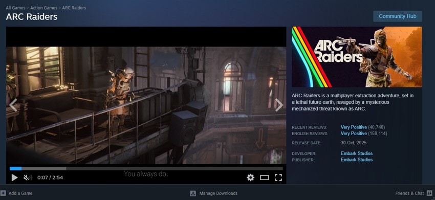 technical specifications of arc raiders