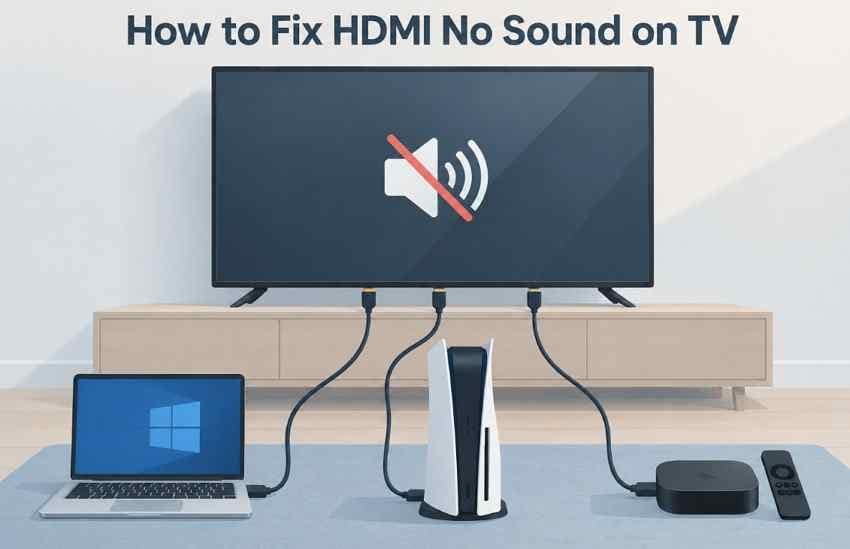 HDMI No Sound on TV? Fix Audio From a PC, Console, or Streaming Device