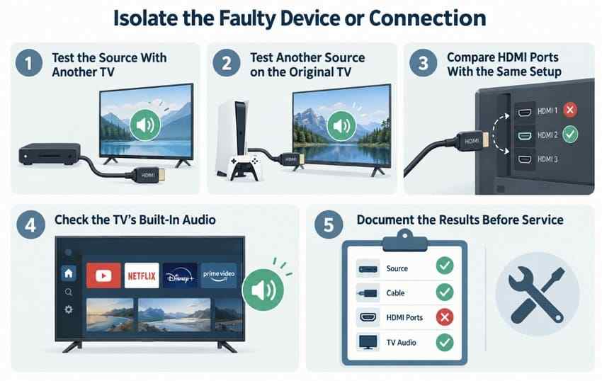 isolate faulty hdmi device