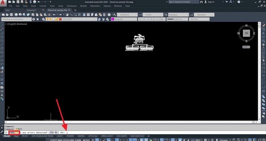 press y in audit command