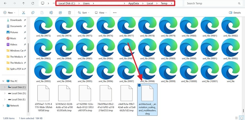 autocad automatic save location