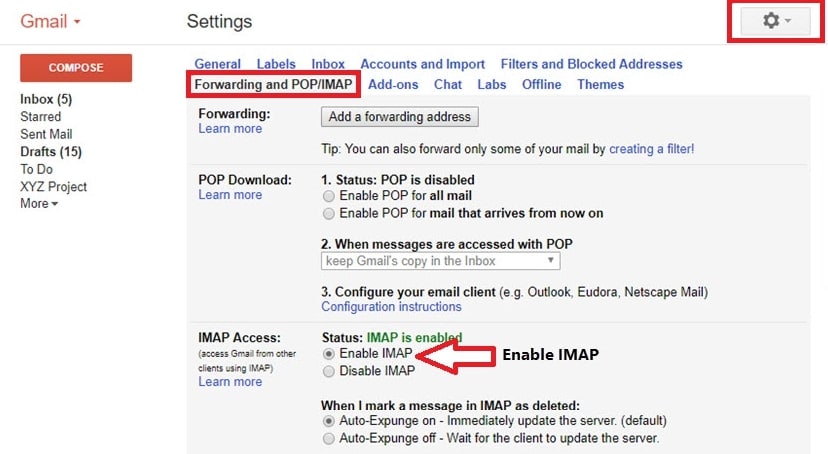 enable imap