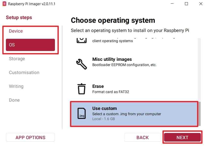 choose img file pi images