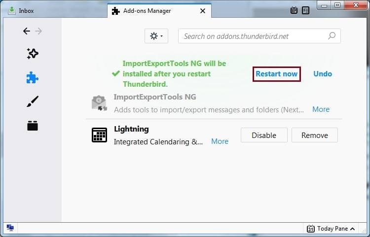 start thunderbird email backup