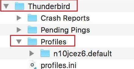 navigate to thunderbird’s profiles