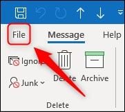save an email from ms outlook