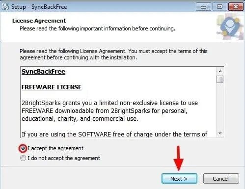 scaricare e installare syncbackfree