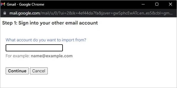 input your outlook email account
