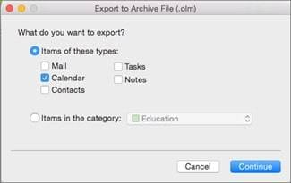 select the emails you want to backup
