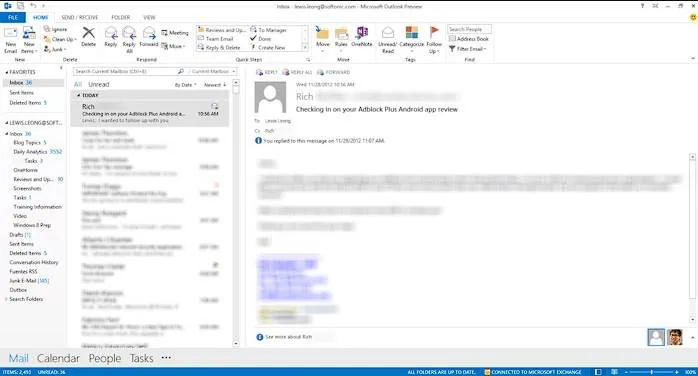 antarmuka ms outlook