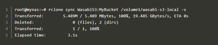 synchroniser rclone à distance