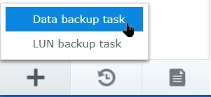 creare una nuova attività di backup dei dati 