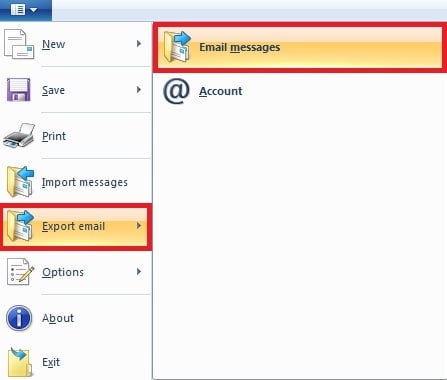 export email messages