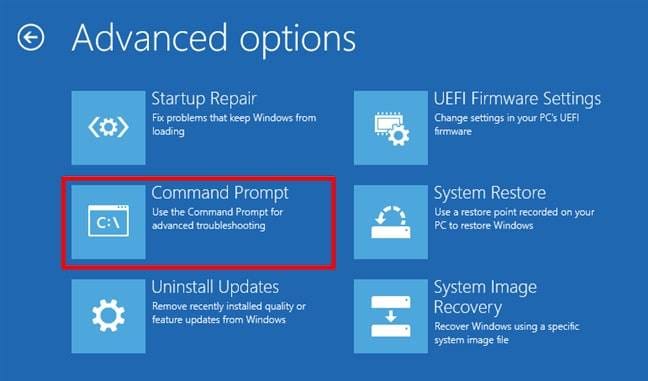 run command prompt from the boot menu